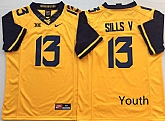 Youth West Virginia Mountaineers 13 David Sills V Gold Nike College Football Jersey,baseball caps,new era cap wholesale,wholesale hats